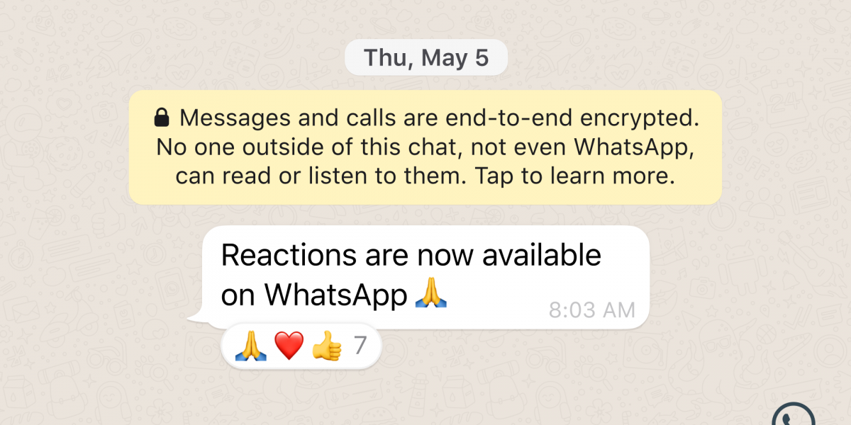 Cómo reaccionar a los mensajes de WhatsApp con emojis