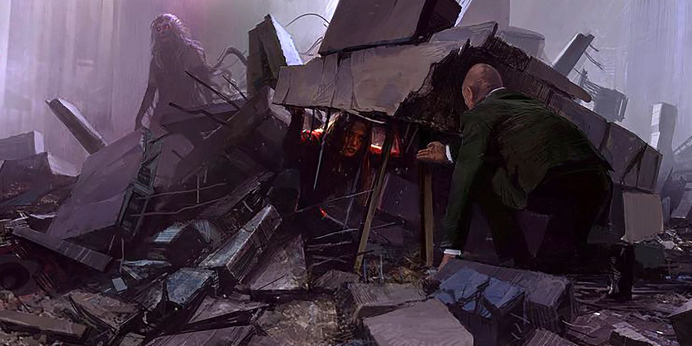 El arte conceptual de Doctor Strange 2 muestra al Profesor X en la mente de la Bruja Escarlata