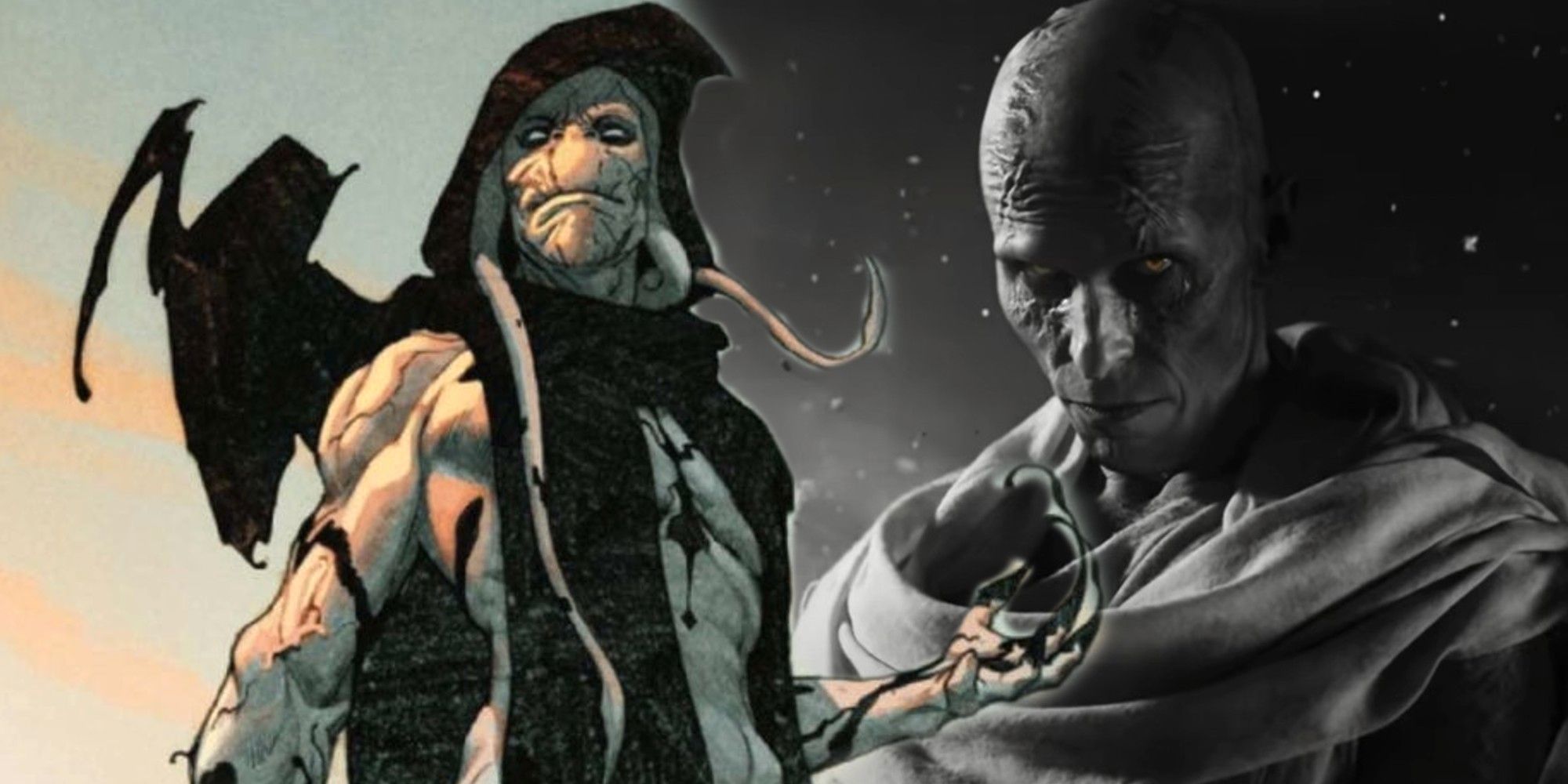 El arte de Thor 4 muestra a Gorr de Christian Bale con colas de cabeza precisas para el cómic