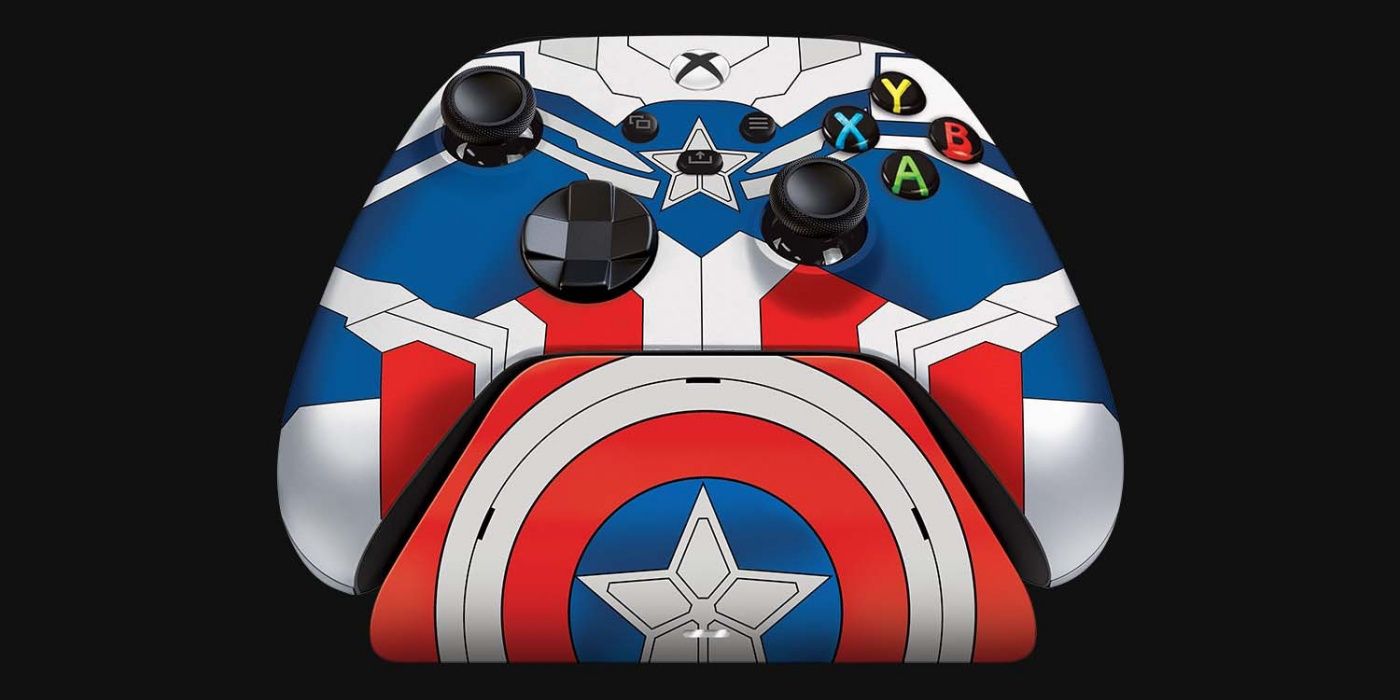 El controlador Xbox Capitán América de Razer conmemora el traje de Sam