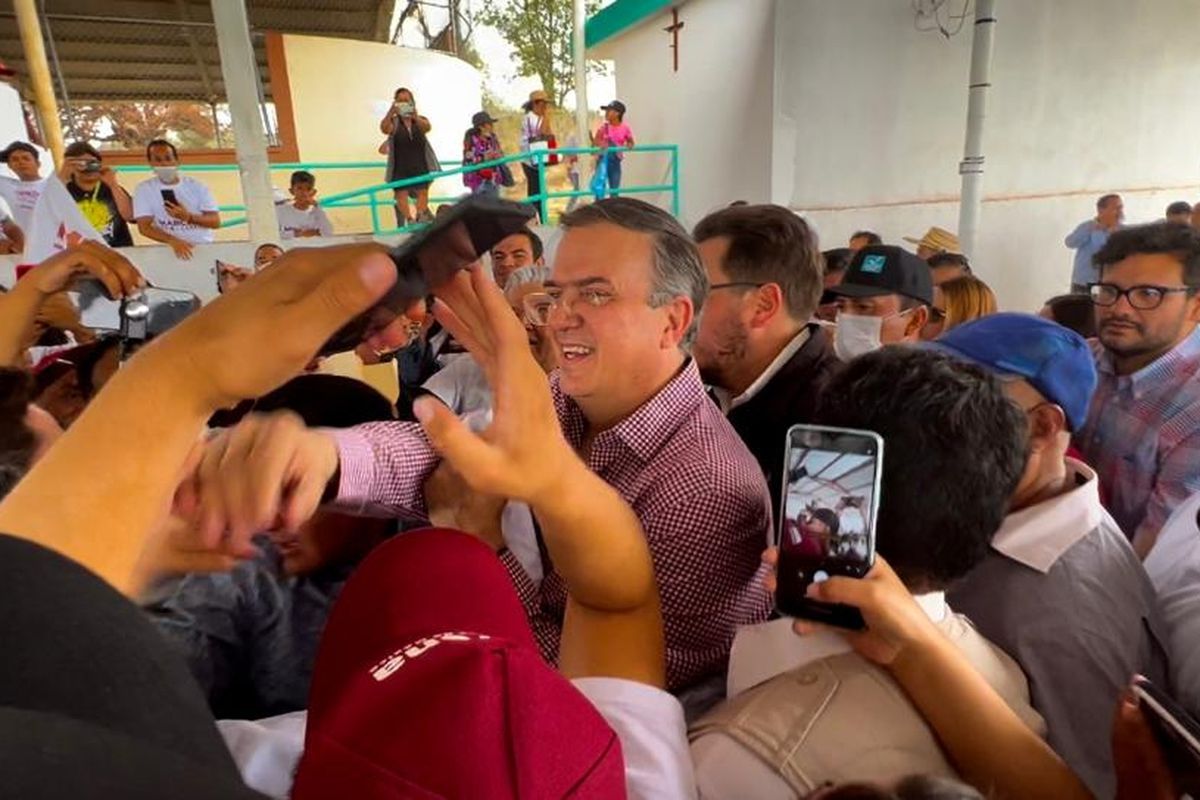 Elecciones territoriales con mensajes nacionales: Ebrard es aclamado al grito de “Marcelo, presidente” en Hidalgo