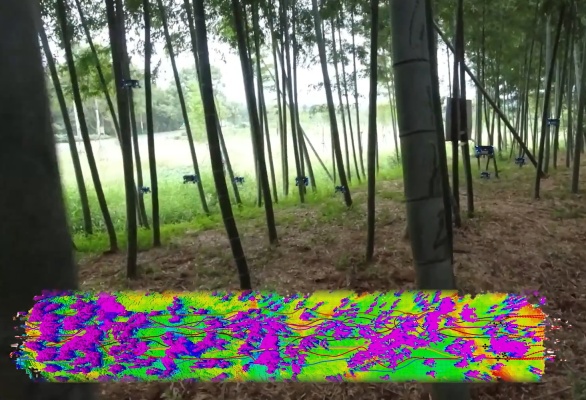 Enjambres de drones navegan de forma autónoma en un bosque denso (y persiguen a un humano)