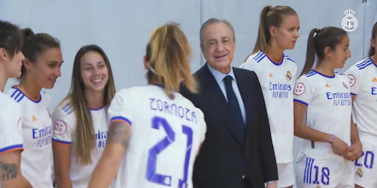 Florentino Pérez, con el Real Madrid Femenino