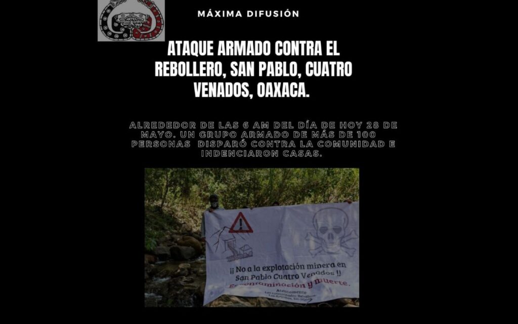 Grupo paramilitar incendia 30 casas en El Rebolledo, Oaxaca, denuncian pobladores