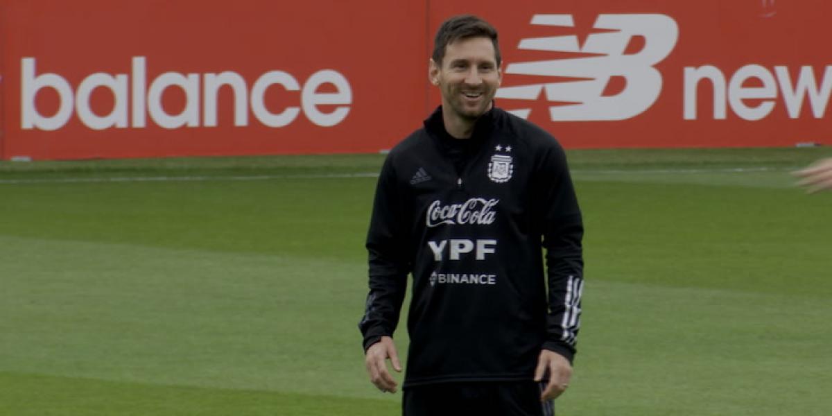 La selección argentina de Messi se entrena en Lezama