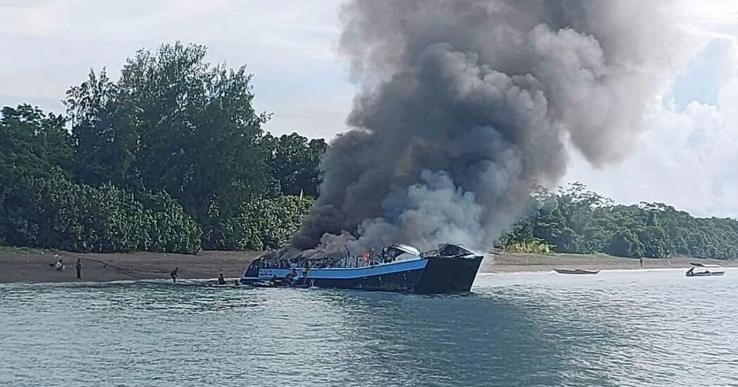 Siete muertos y más de 100 rescatados en incendio de ferry en Filipinas