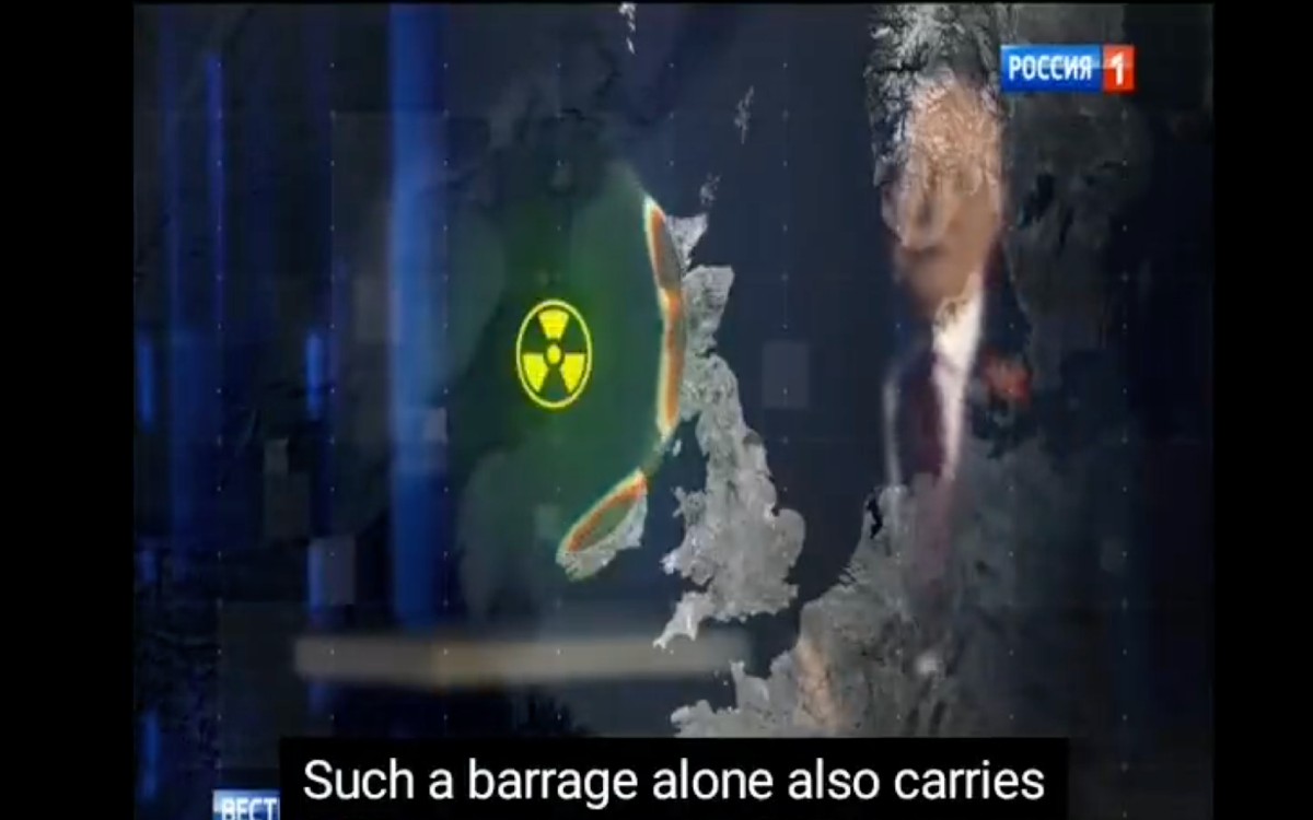Simulación de bomba nuclear es transmitida por la televisión estatal rusa