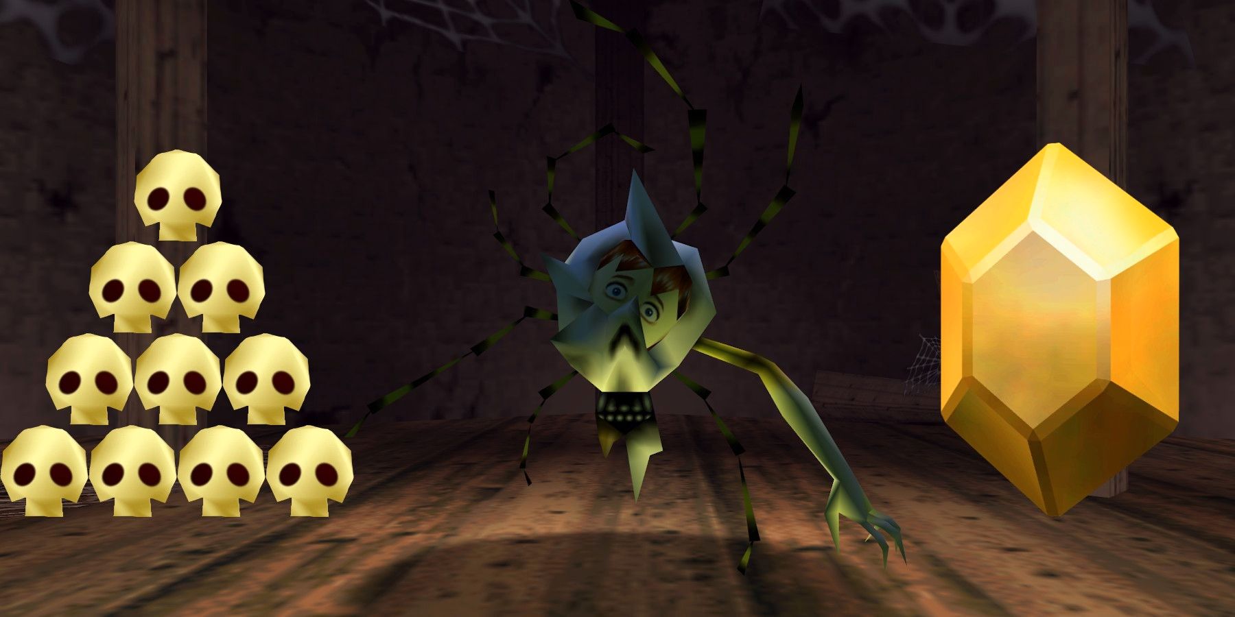 Skultullas doradas en Zelda: Ocarina of Time son solo un 50% inútiles