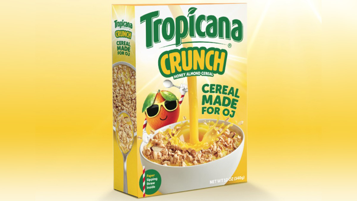Tropicana lanza al mercado un cereal hecho para ponerle jugo de naranja