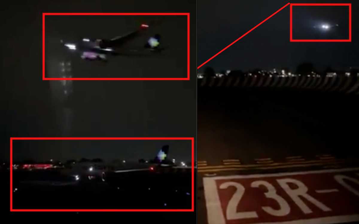 Video: Captan “peligroso” acercamiento entre dos aviones en el AICM