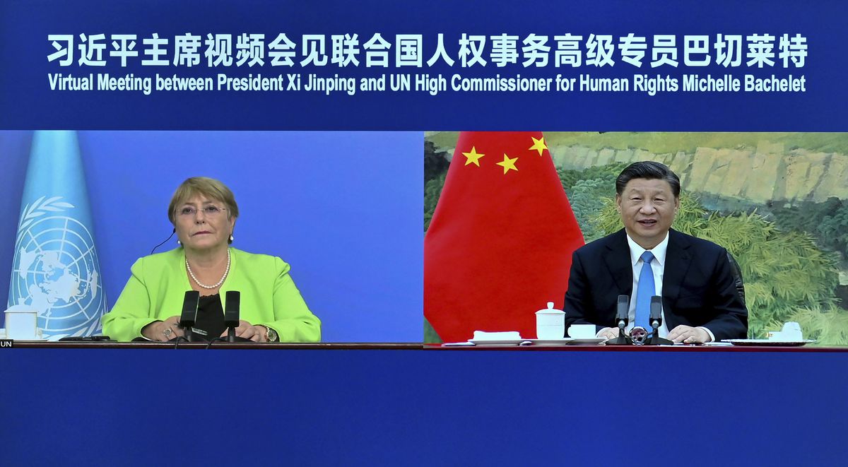 Xi Jinping defiende ante Bachelet los avances de China en derechos humanos