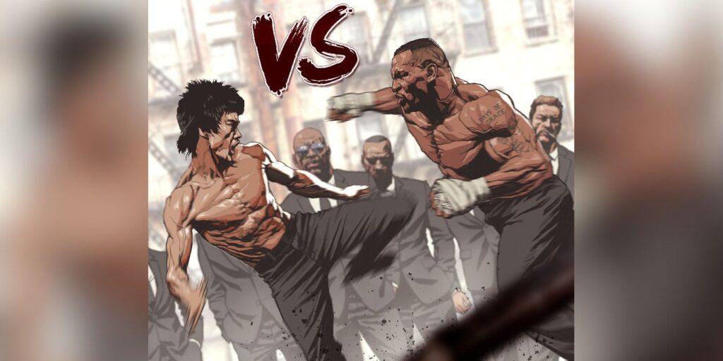 Bruce Lee Vs Mike Tyson Art imagina la pelea entre dos leyendas