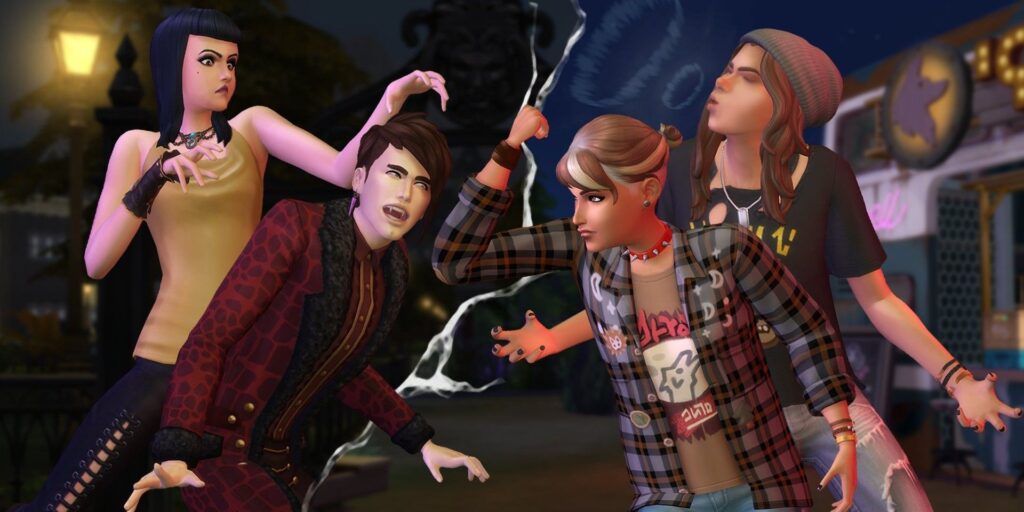 El diseño del lote de Sims 4 Fan's Werewolves vs. Vampires está repleto de conocimientos