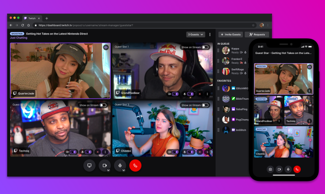 El nuevo modo Guest Star de Twitch permitirá que cualquiera convierta su transmisión en un programa de entrevistas