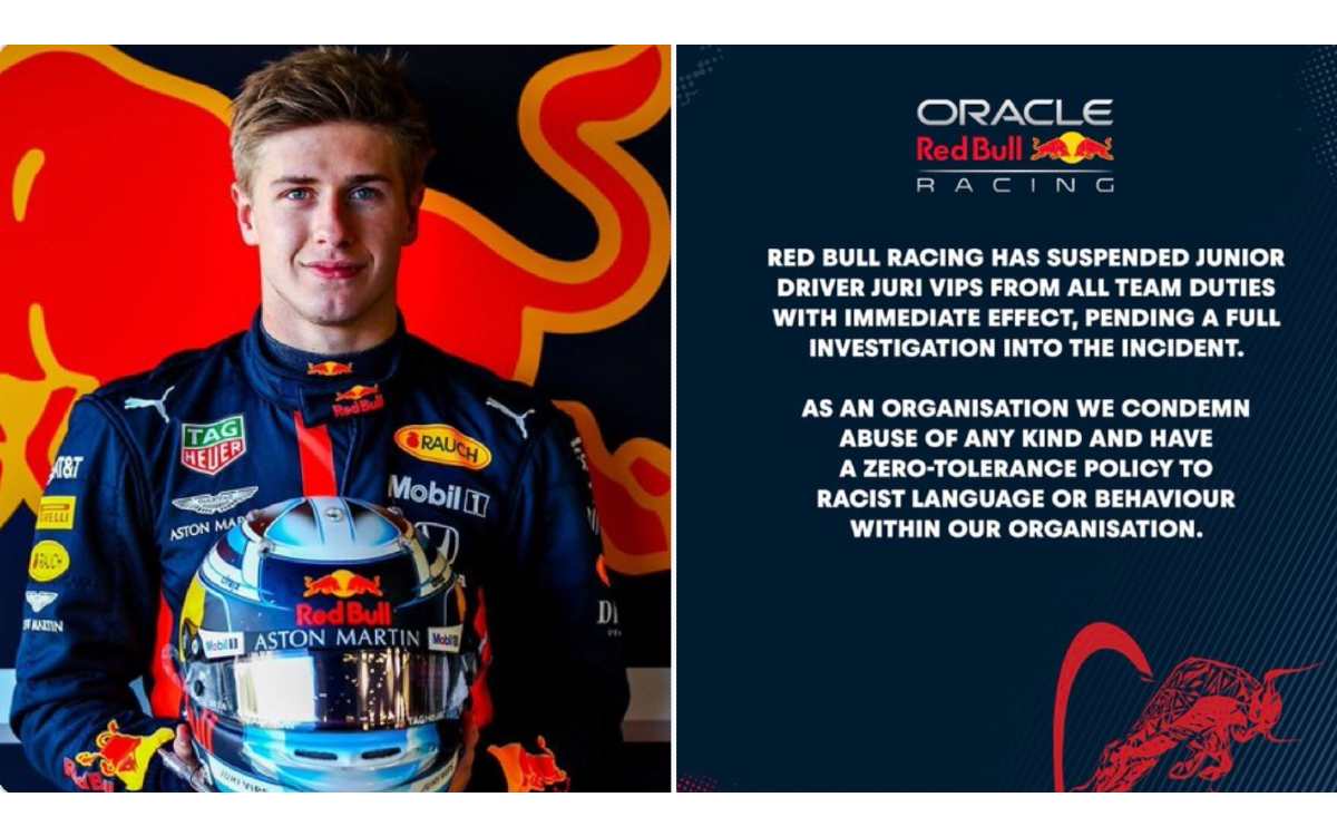 F1: Embiste Red Bull a piloto de reserva por un comentario racista | Video