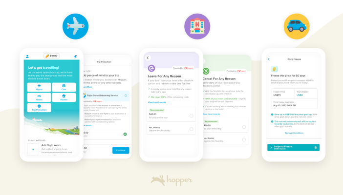 La aplicación de viajes Hopper lanza nuevas ofertas para dar a los usuarios más flexibilidad antes y durante los viajes