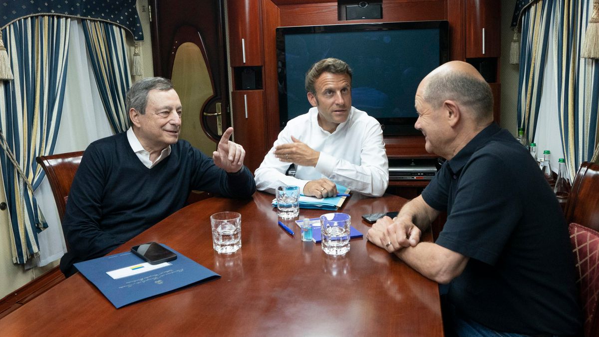 Macron, Scholz y Draghi llegan a Kiev con un mensaje de esperanza de un futuro en la UE