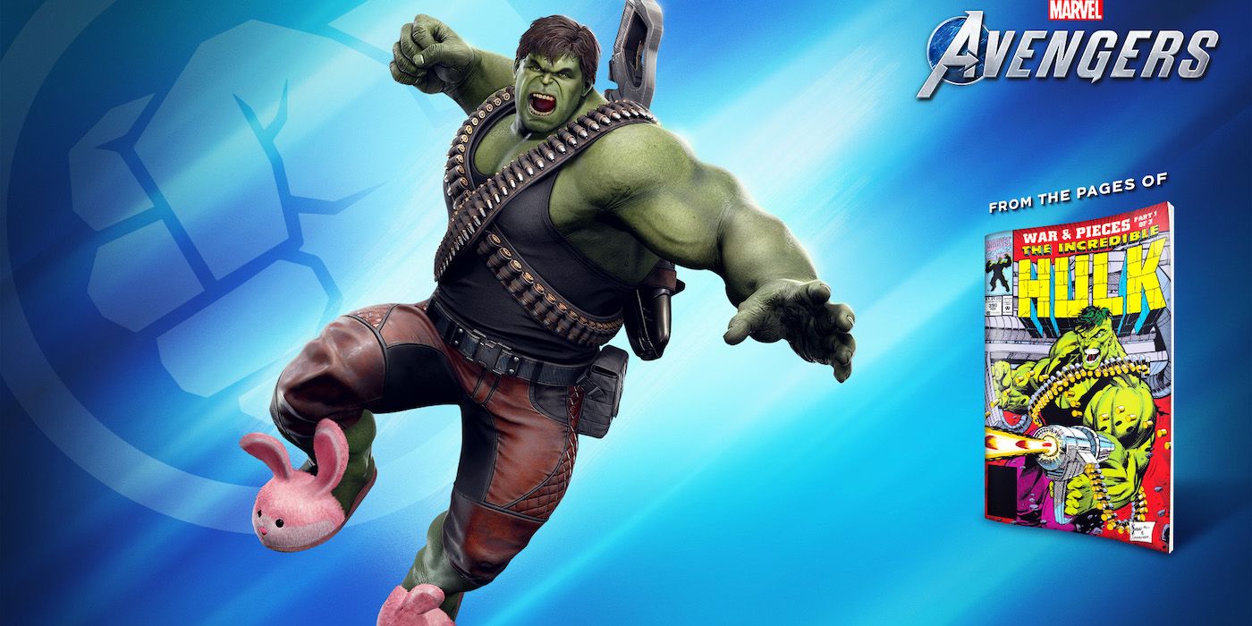 Marvel’s Avengers Skin le da a Hulk Bunny pantuflas y una pistola