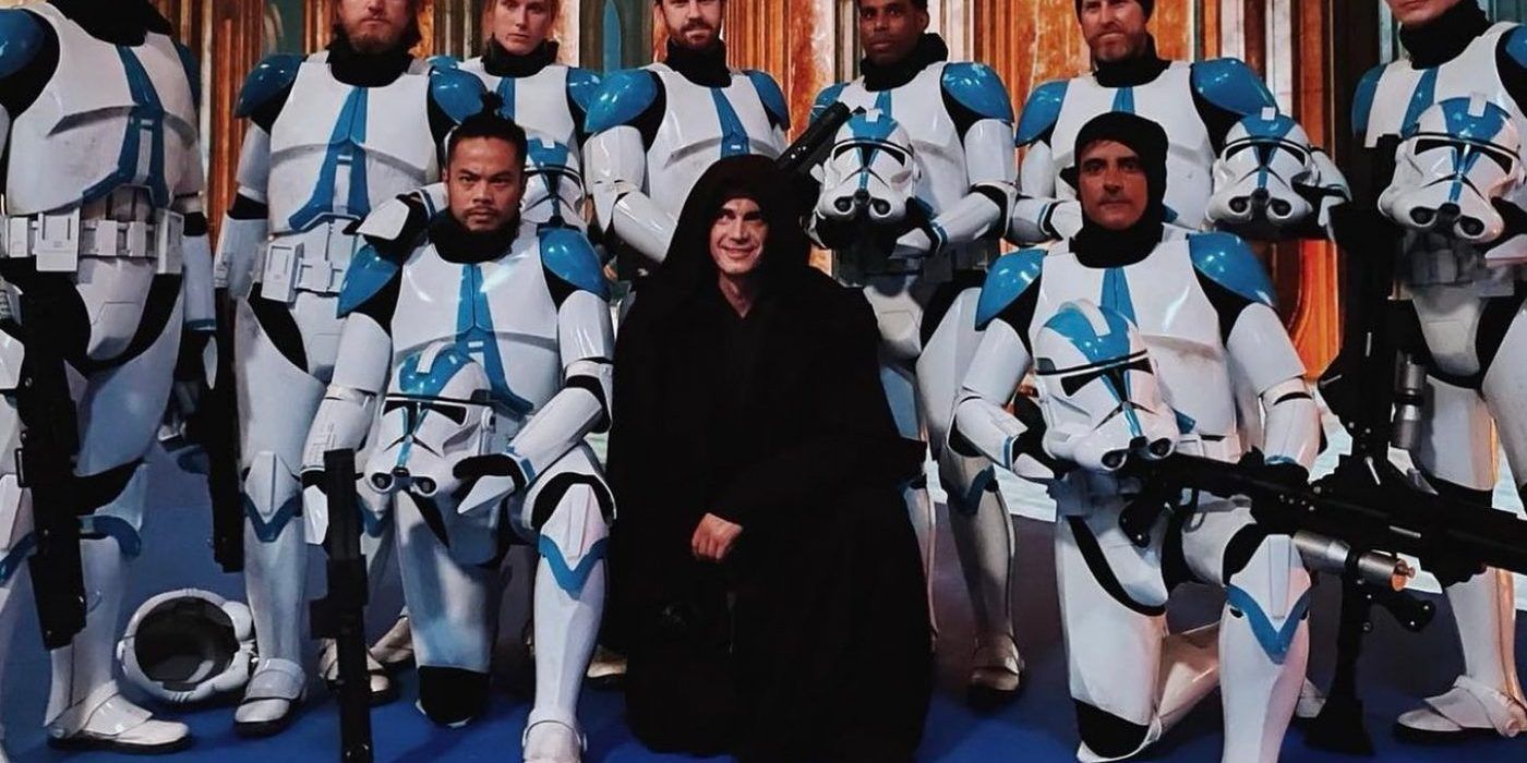 Obi-Wan Flashback BTS Image muestra a Anakin con los soldados clon de la Orden 66