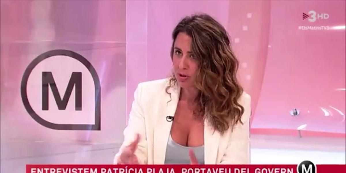 Patricia Plaja desmiente a TV3 tras el revuelo con su escote: "No me sentía incómoda"