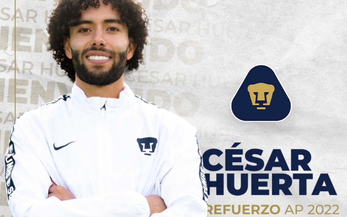 Pumas presenta a César Huerta, segundo refuerzo para el Apertura 2022 | Tuit