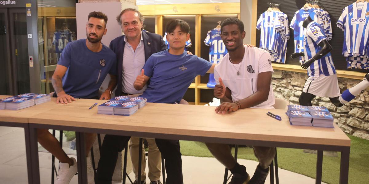 Brais, Kubo y Cho: la Real presume de fichajes