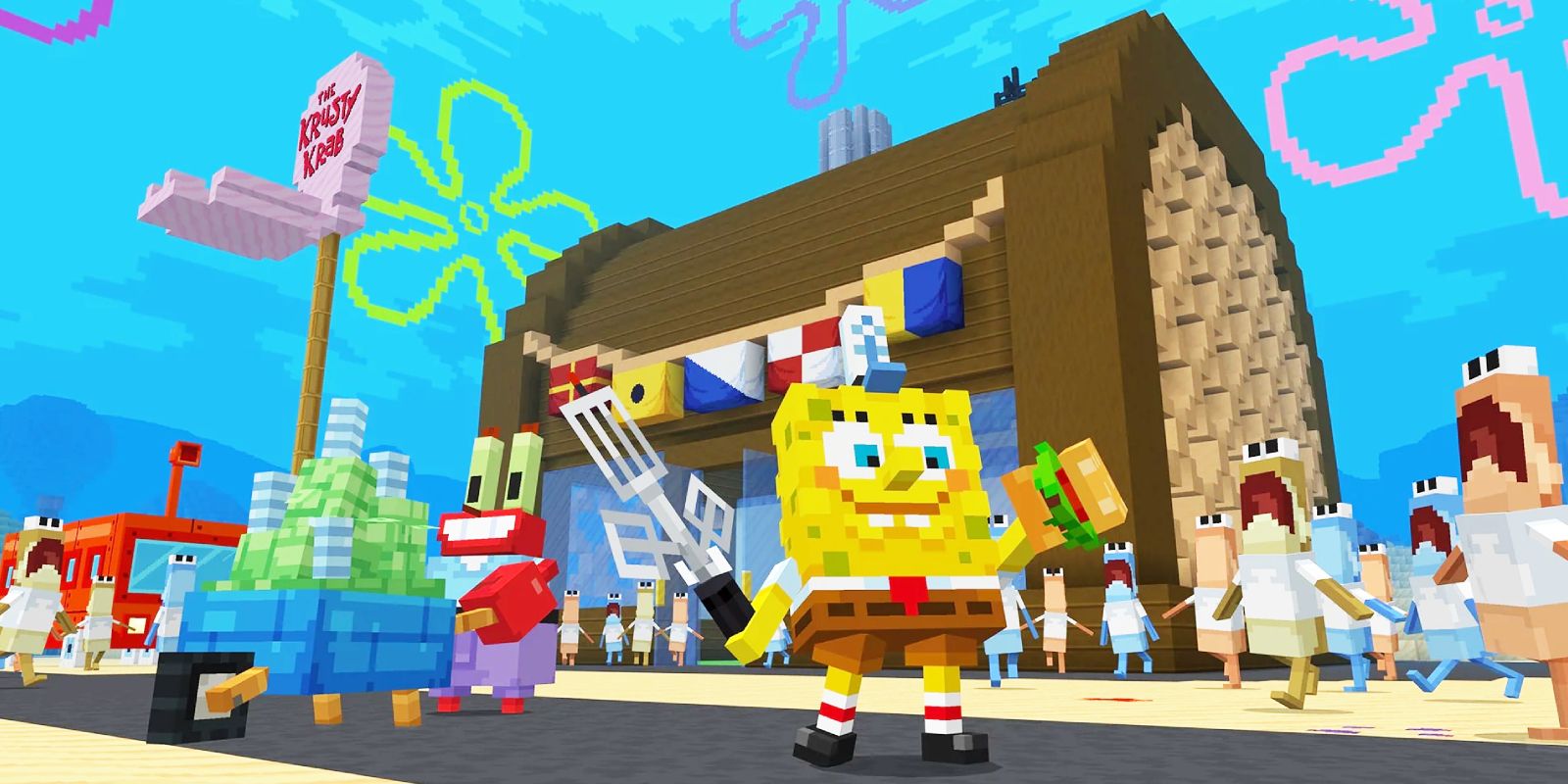 Cada personaje de SpongeBob SquarePants en el último DLC de Minecraft