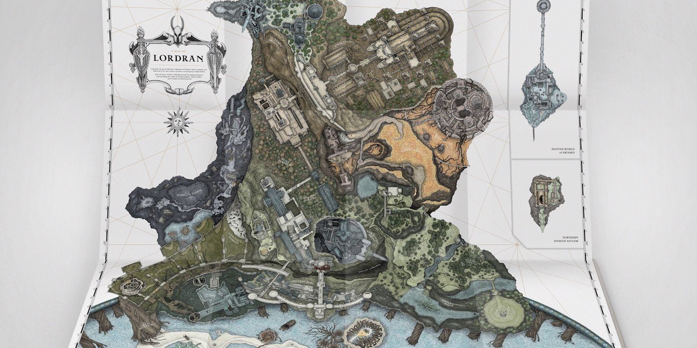 Cómo se creó el mapa más detallado de Lordran para un libro de Dark Souls Lore
