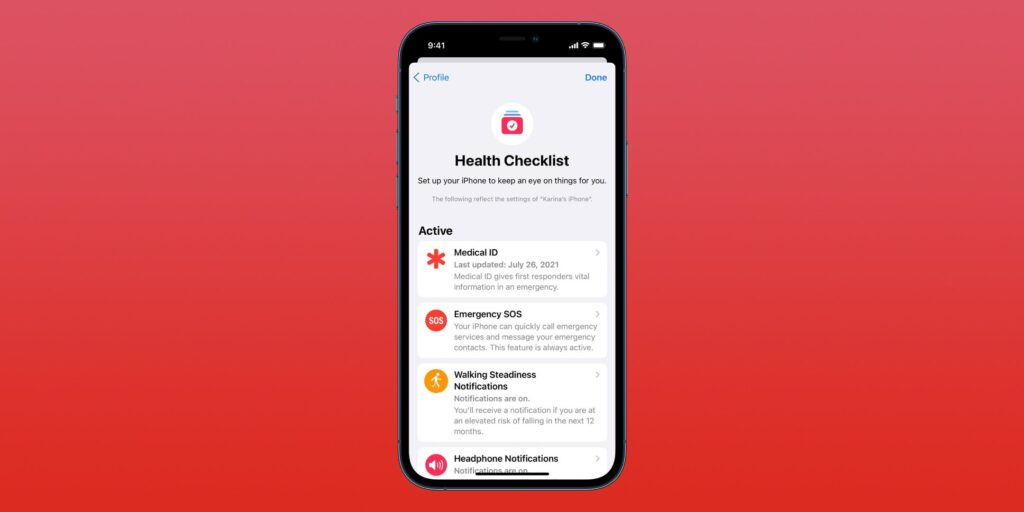 Cómo ver su lista de verificación de salud en iPhone