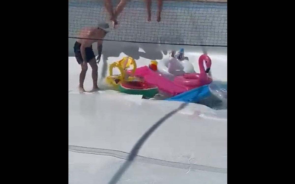 Durante fiesta, socavón se ‘traga’ a dos personas en una piscina en Israel | Video
