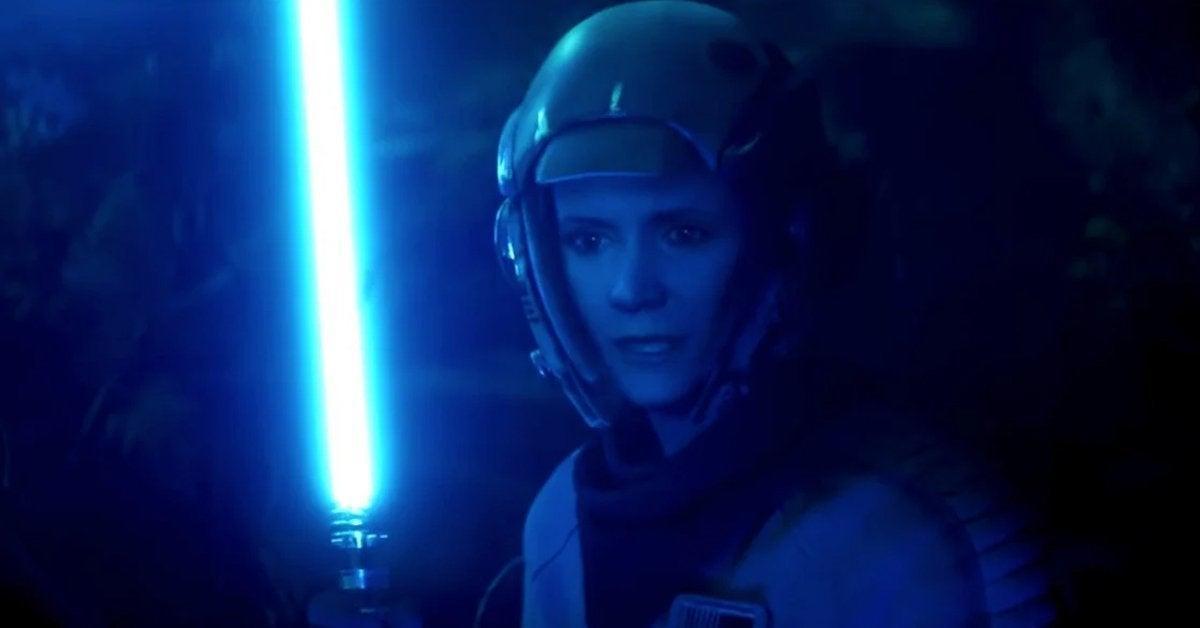 El arte conceptual de The Rise of Skywalker muestra a Leia con un sable de luz púrpura