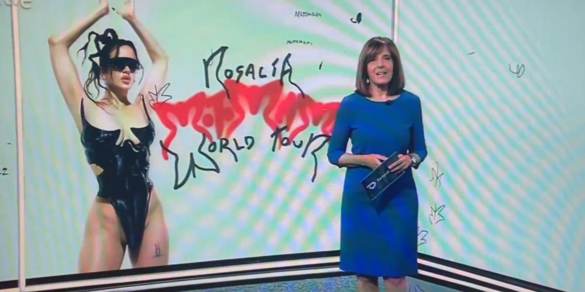 El lapsus de Ana Blanco en el Telediario de TVE con el que 'rebautiza' la gira de Rosalía