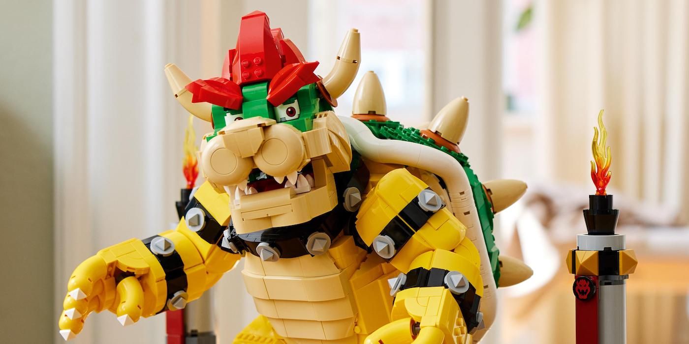El nuevo Bowser gigante de LEGO tiene casi 3000 ladrillos y dispara bolas de fuego