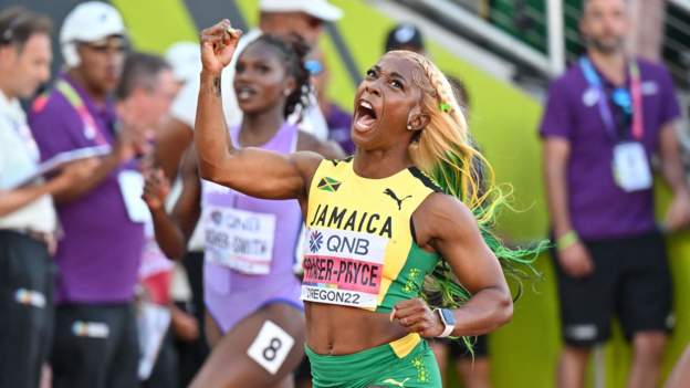 Fraser-Pryce de Jamaica gana el título de los 100 metros
