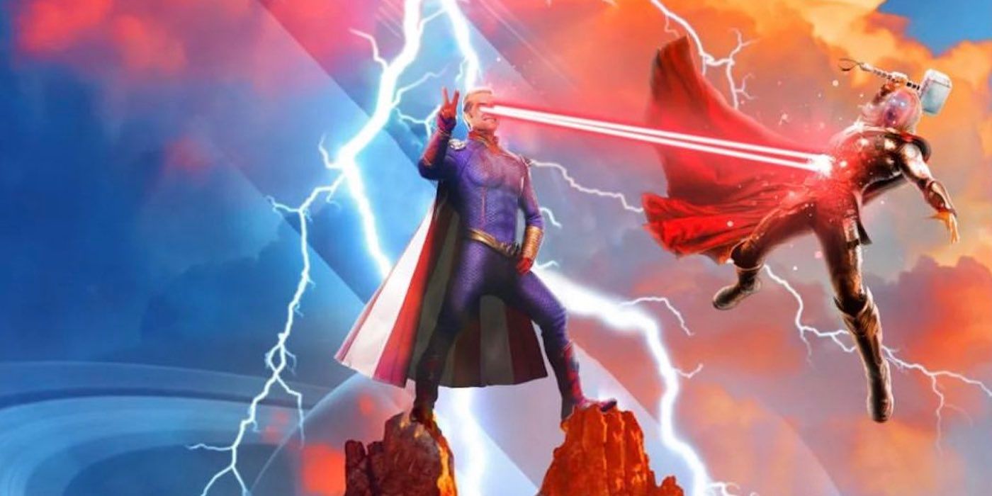 Homelander mata a Thor en un póster divertido de Love & Thunder compartido por los chicos