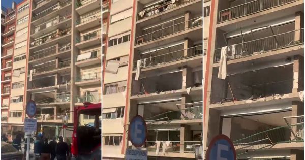 Impresionante explosión de un edificio en Montevideo: hay 7 heridos y varios pisos destruidos
