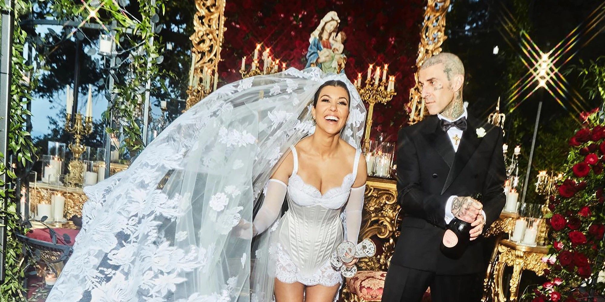 Kourtney Kardashian comparte fotos de BTS del día de su boda