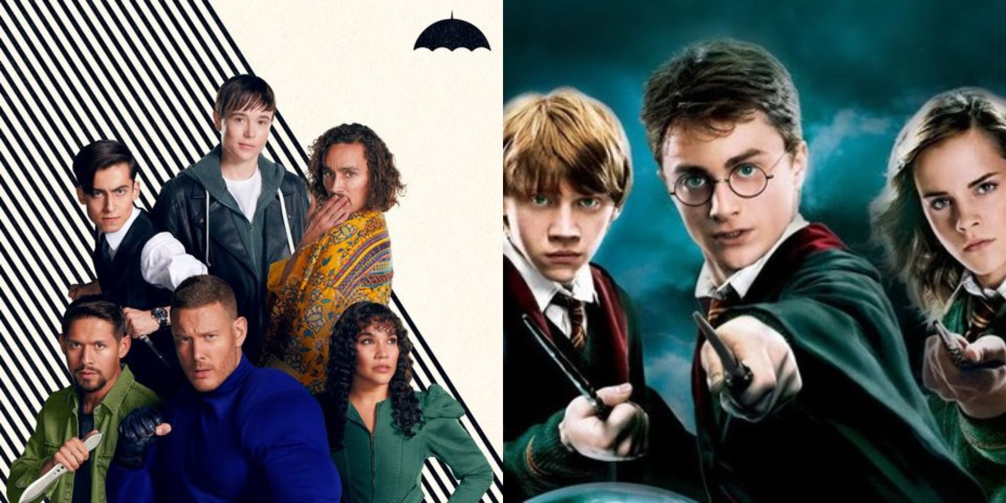 Los personajes de Umbrella Academy y sus contrapartes de Harry Potter