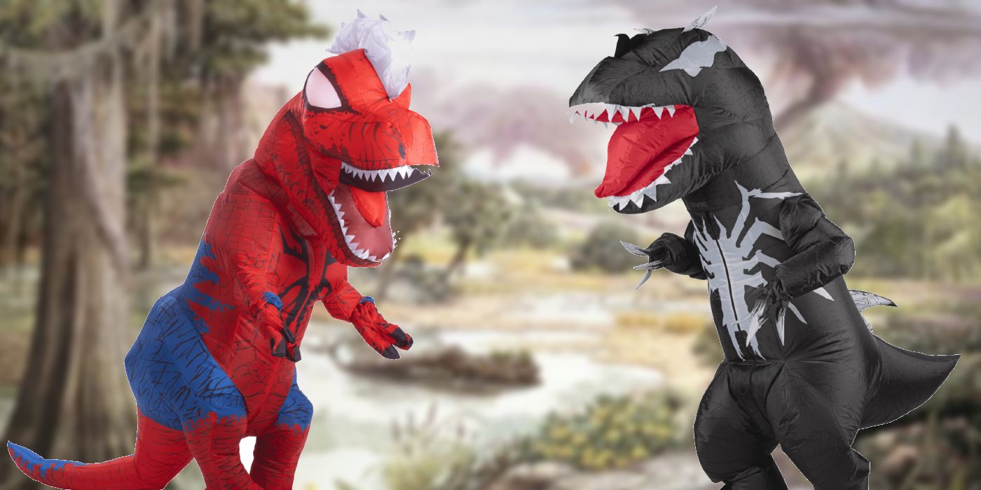 Marvel presenta los disfraces inflables oficiales de Spider-Man y Venom T-Rex