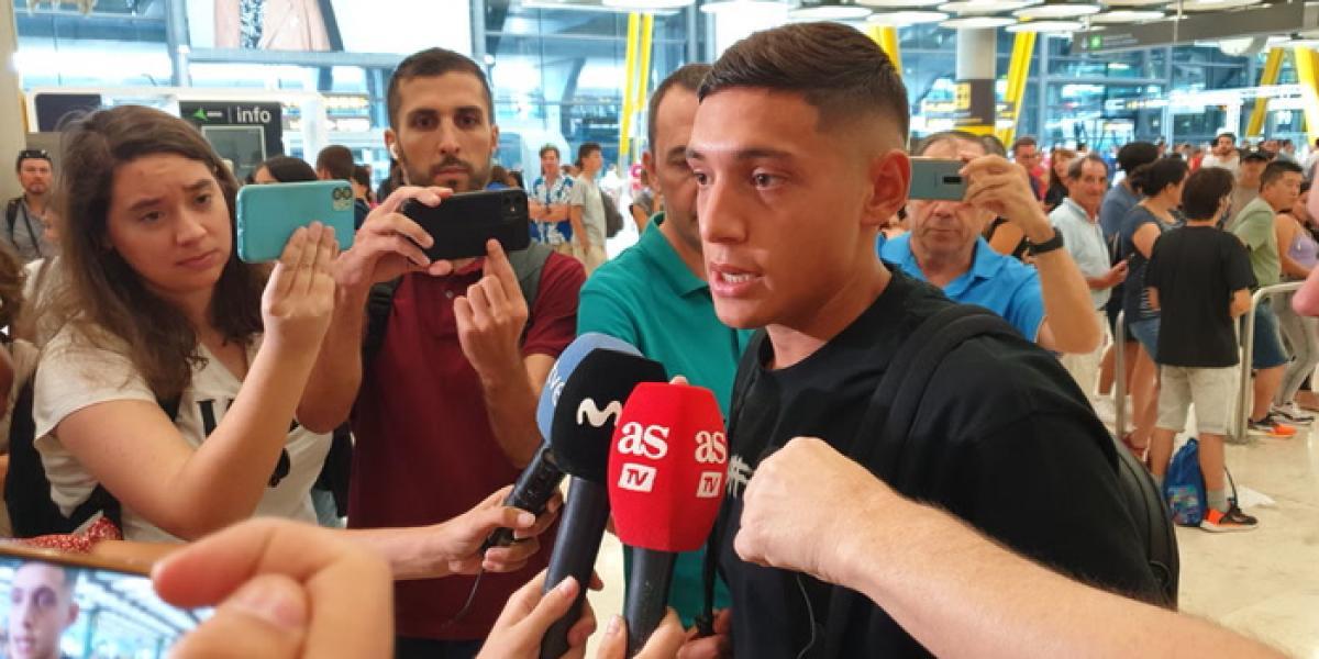 Nahuel Molina ya está en Madrid: "Estoy muy feliz"