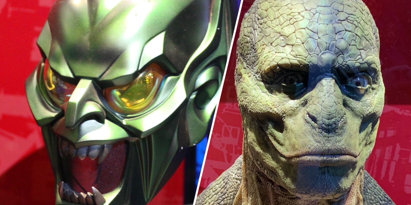 SDCC: nuevas imágenes en primer plano de la máscara y el lagarto del duende verde de Spider-Man