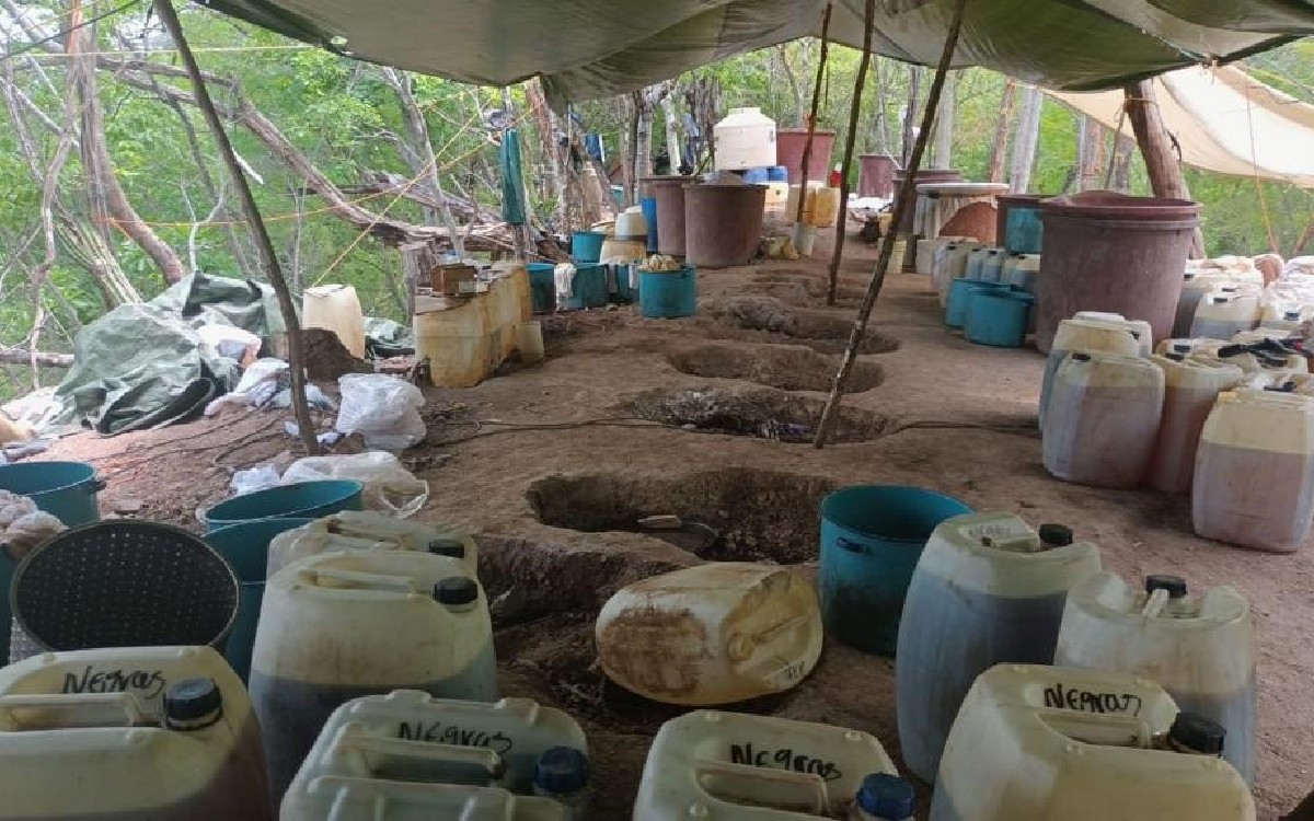 Sedena desmantela laboratorio clandestino de metanfetamina en Sinaloa