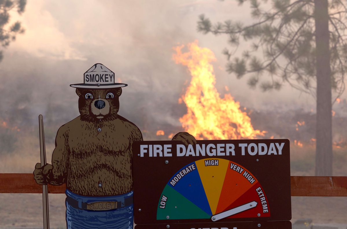 Un voraz incendio amenaza las milenarias secuoyas del Parque Nacional de Yosemite en California