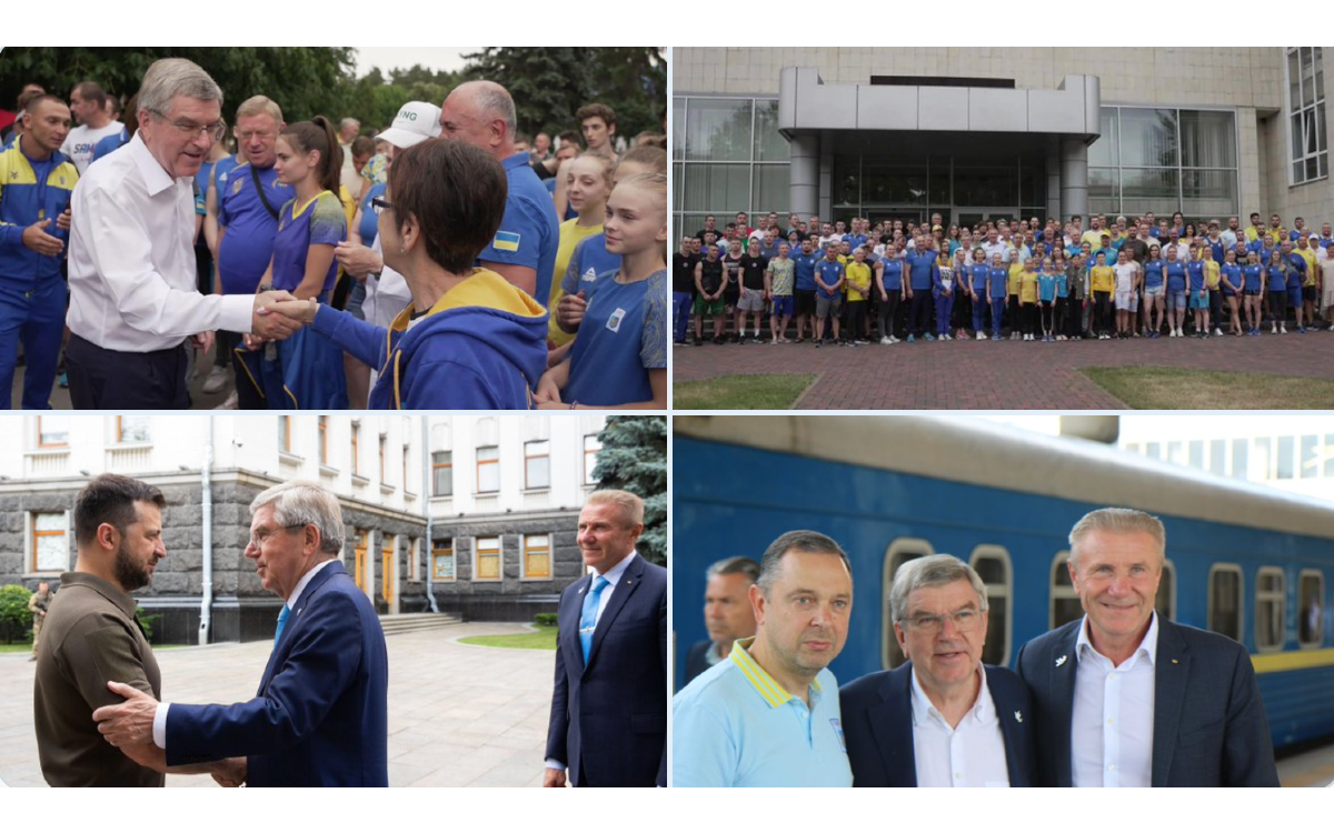 Visita Bach a deportistas ucranianos y se entrevista con el presidente Zelenski | Tuit