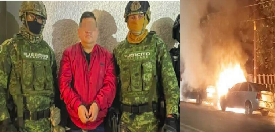 Cae líder criminal  del CJNG “La Vaca”; tras su detención reportan quema de autos en Colima