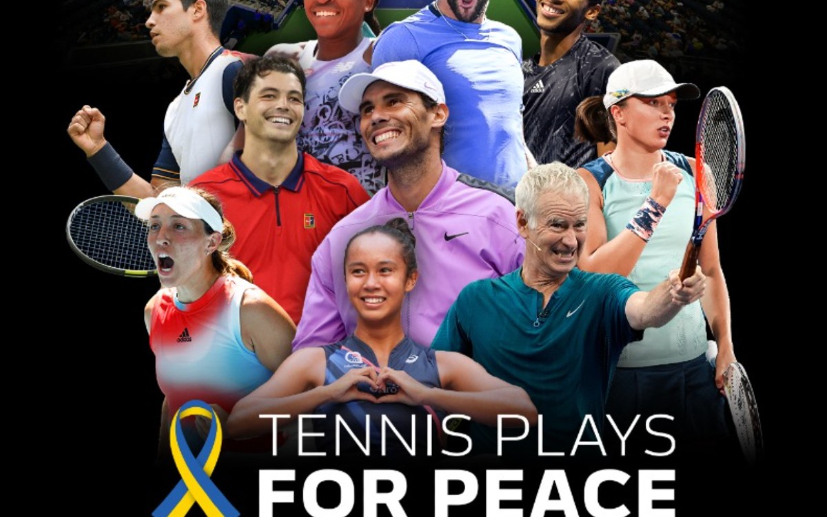 Darán tenistas exhibición en apoyo a Ucrania, previo al US Open | Tuit