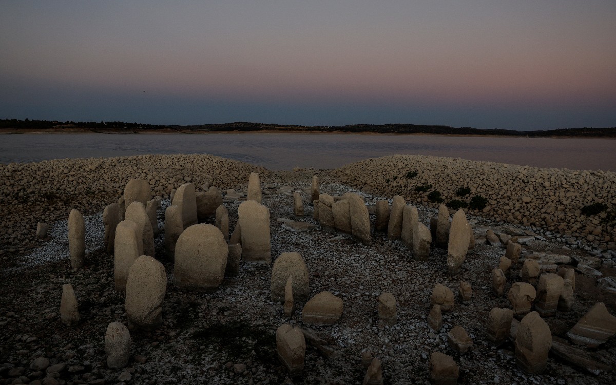El ‘Stonehenge español’ emerge de una presa afectada por la sequía