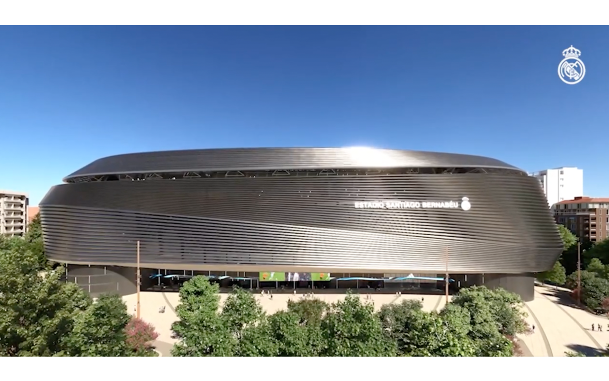 Enseñan avances del nuevo e imponente Estadio Santiago Bernabéu | Video