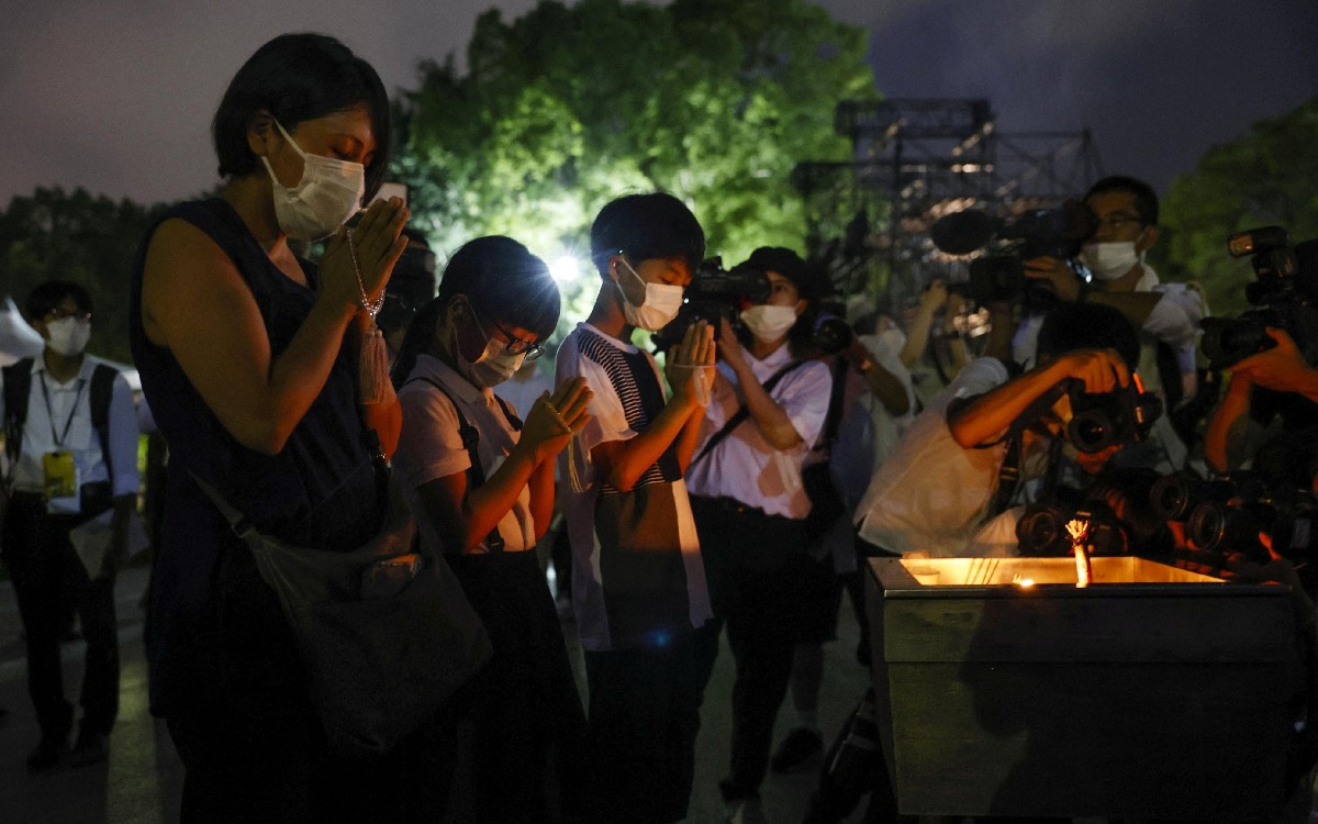 Hiroshima reza por la paz, teme nueva carrera armamentista a 77 años del bombardeo atómico