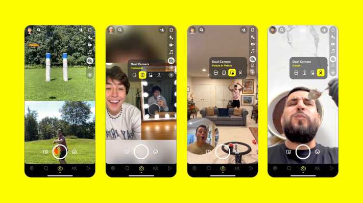 La función de cámara dual de Snapchat no es exactamente una imitación de BeReal
